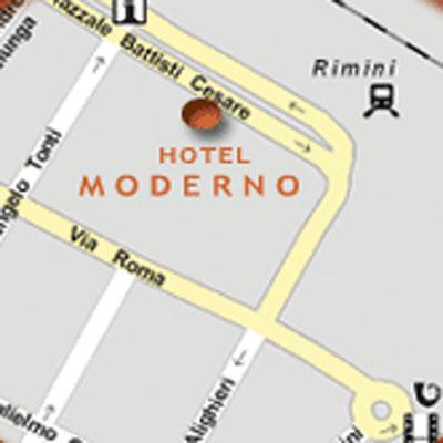 Hotel Moderno Rimini Bagian luar foto